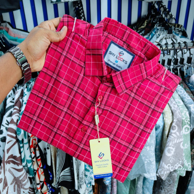 Pure Cotton Full Sleeve Check Shirt for Men's
