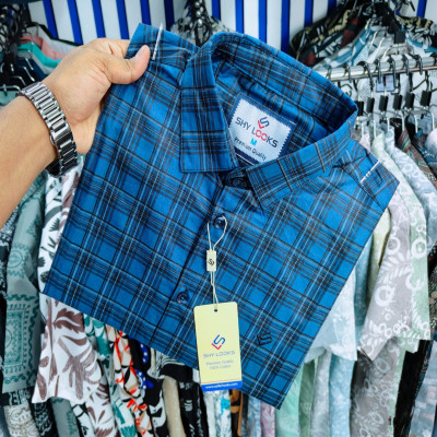 Pure Cotton Full Sleeve Check Shirt for Men's