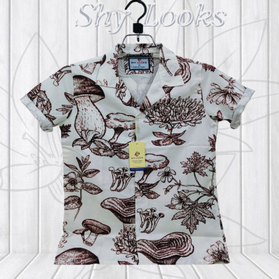 Luxury China Spandex Cot Drooped Shoulder Half Shirt