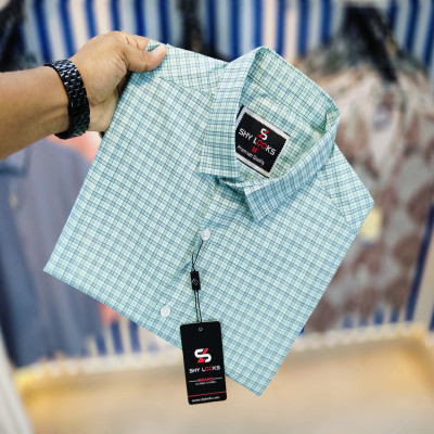 Pure Cotton full Sleeve Check Shirt