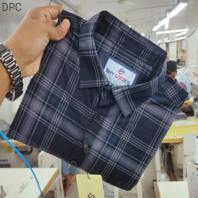 Premium Cotton Double Part Check Shirt