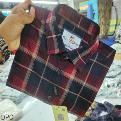Premium Cotton Double Part Check Shirt