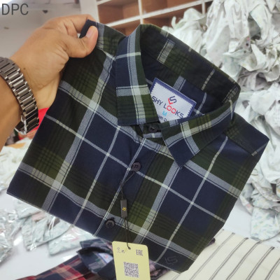 Premium Cotton Double Part Check Shirt