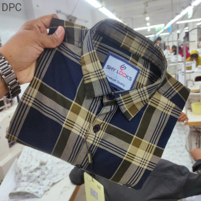Premium Cotton Double Part Check Shirt