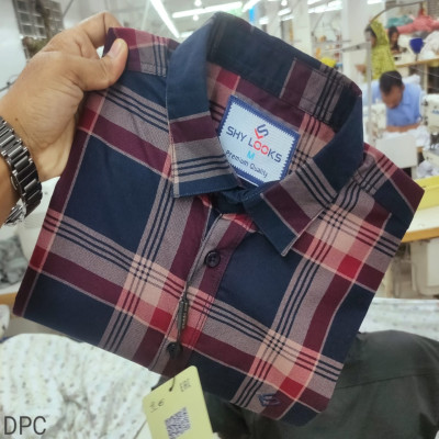 Premium Cotton Double Part Check Shirt