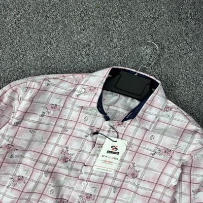 Shy Looks Pure Cotton Contrast Shirt for Men's