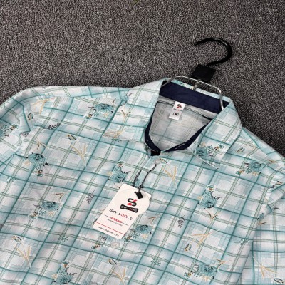 Shy Looks Pure Cotton Contrast Shirt for Men's
