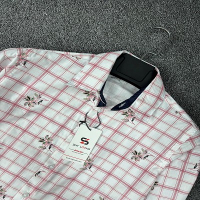 Shy Looks Pure Cotton Contrast Shirt for Men's