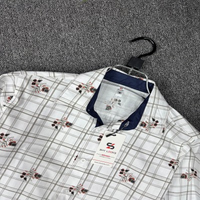 Shy Looks Pure Cotton Contrast Shirt for Men's