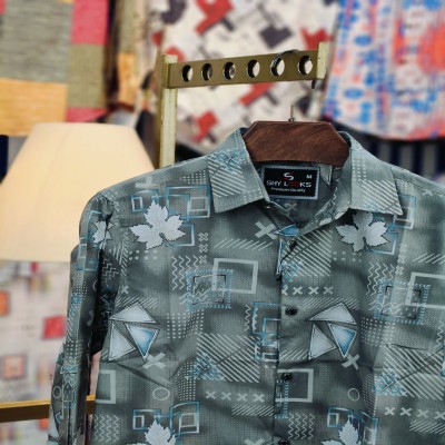 Shy Looks Pure Cotton Contrast Shirt for Men's